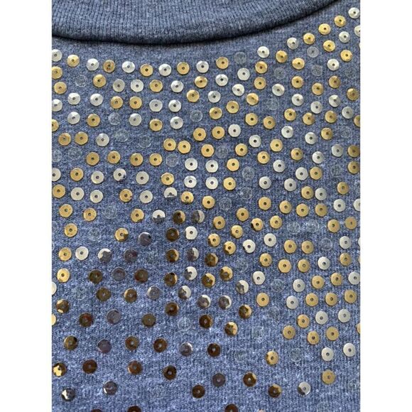 Splendid S grey dolman sleeve gold and silver ombré sweater - Picture 3 of 4